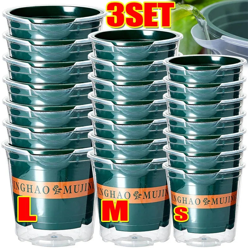 Automatic Water Absorbing Flower Pots Lazy Person Fern Breathable Water Easy Fill Root Protection Home Windowsill Green Plants
