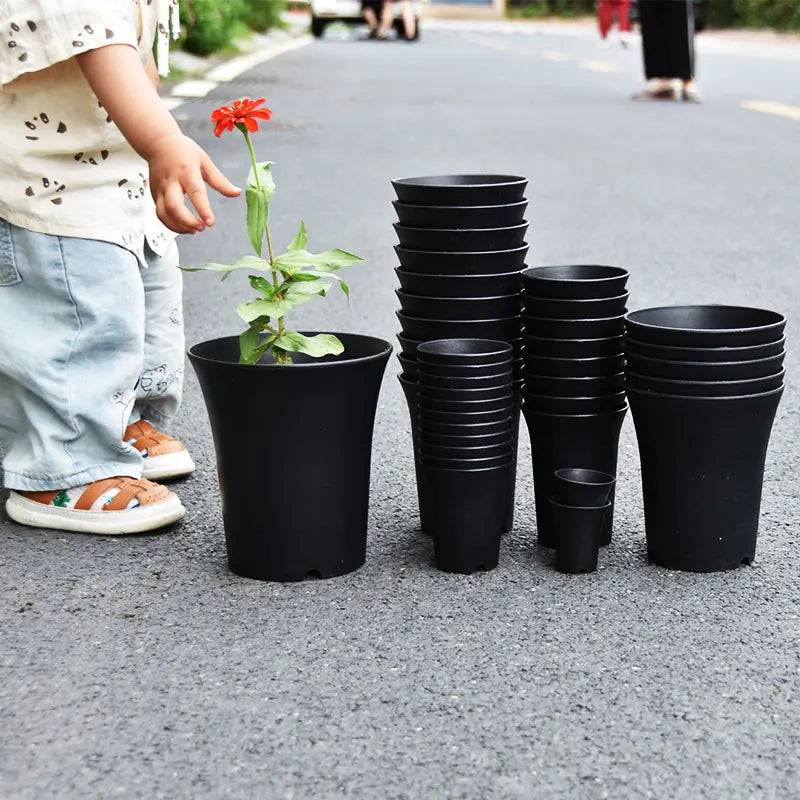 10pcs Thickened Flowerpot High-Waisted Round ，Plant Pot Reusable Succulents Plant Vientiane Basin Home Office Decor Garden Tool
