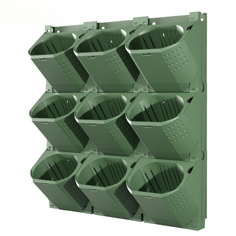 1PCS Vertical Three-dimensional green plant wall Plastic Multi-tier Vertical Planting Box for Garden Courtyard - Wall-mounted