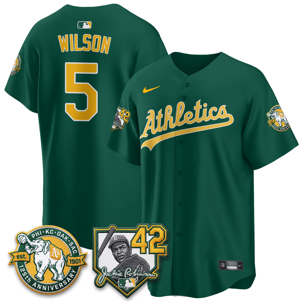 OAK 2026 Jackie Robinson Day - Celebrating 125 Years Limited Vapor Jersey - Stitched
