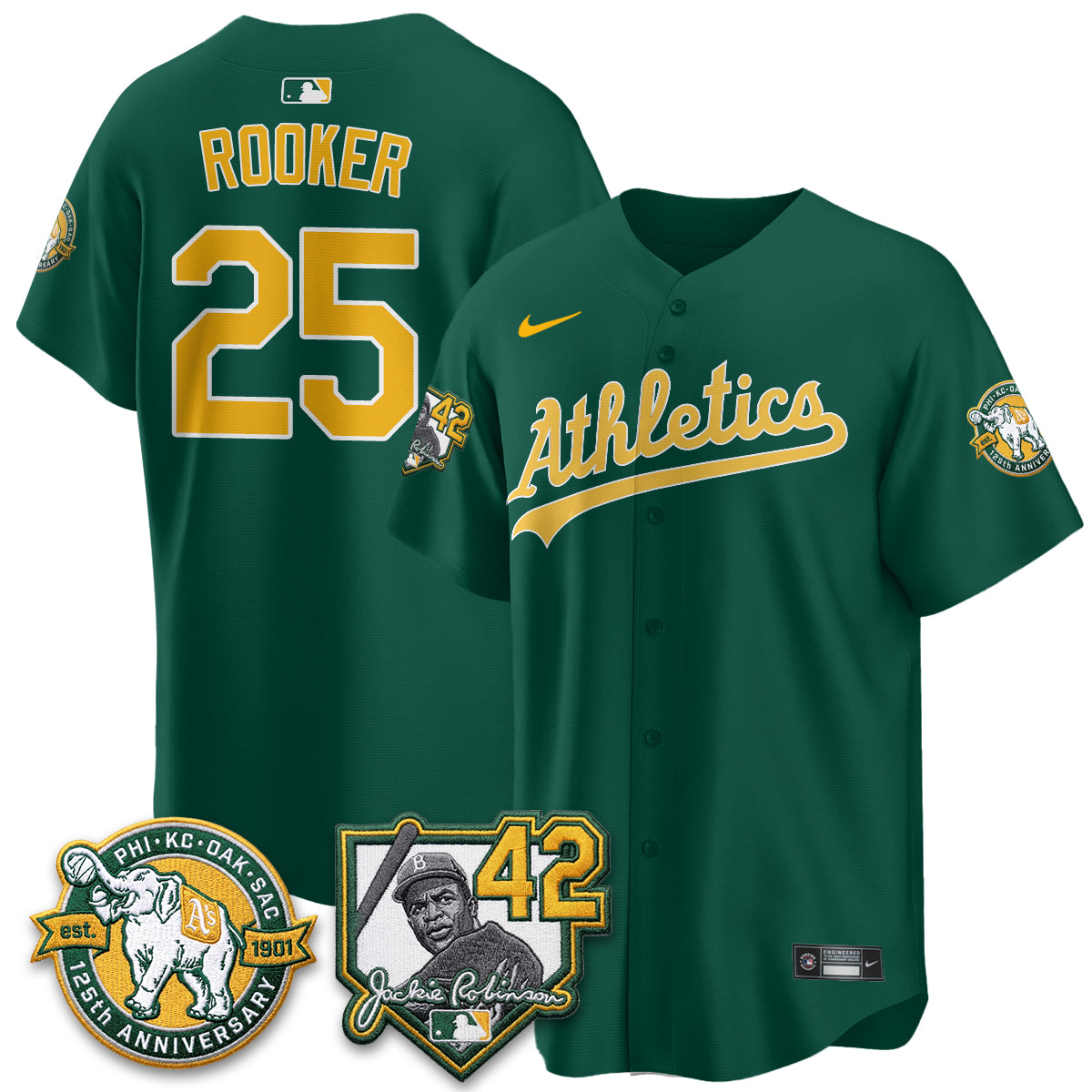 OAK 2026 Jackie Robinson Day - Celebrating 125 Years Limited Vapor Jersey - Stitched