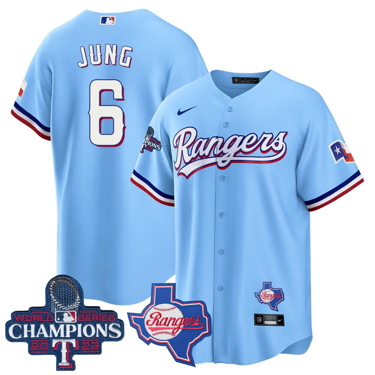 TR 2023 World Series Champions Cool Base Jersey V2 - Stitched