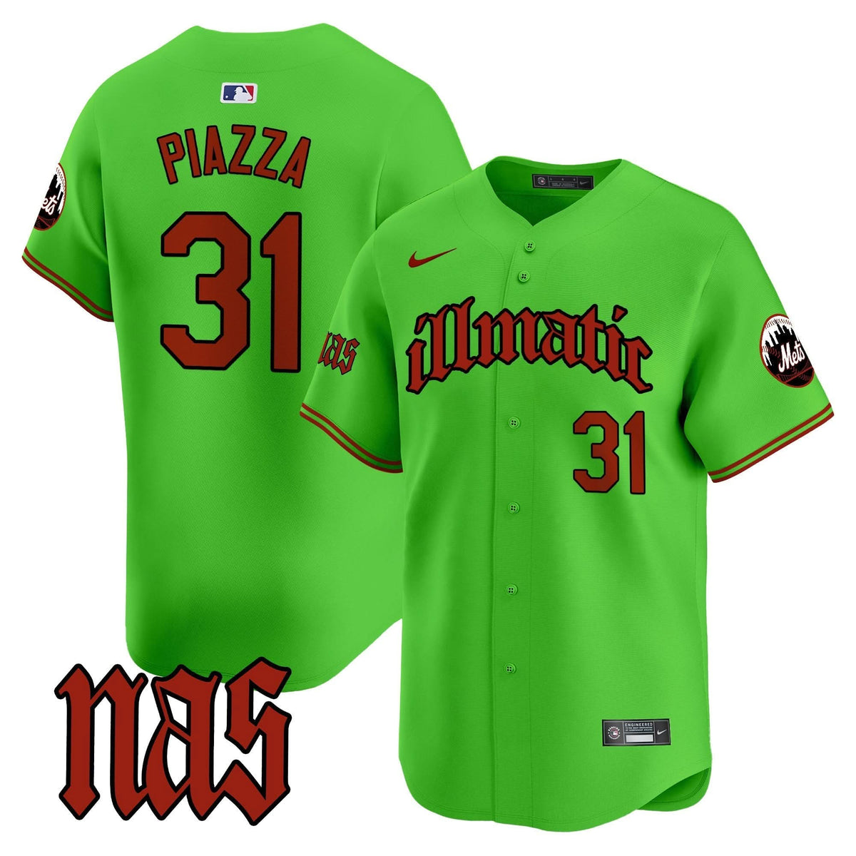 NYM Nas Illmatic Vapor Premier Limited Jersey - Stitched