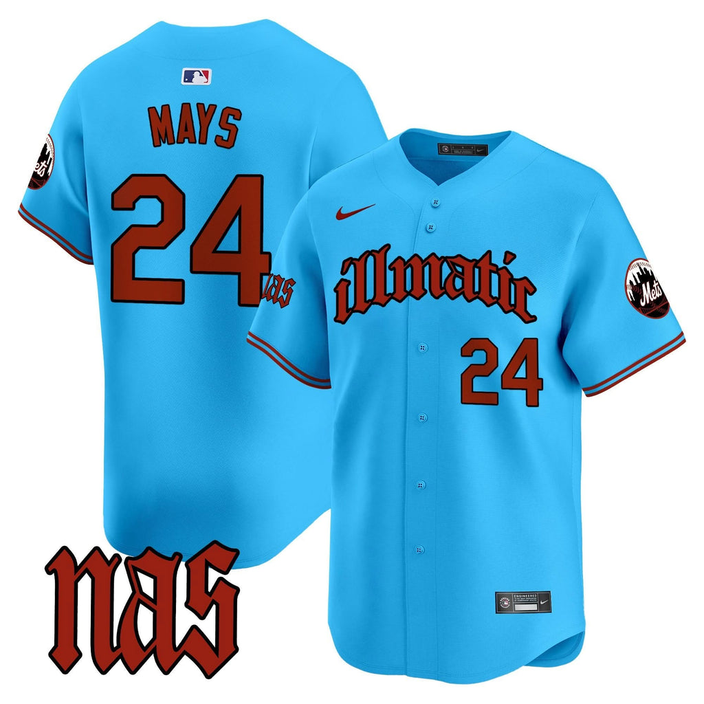 NYM Nas Illmatic Vapor Premier Limited Jersey - Stitched