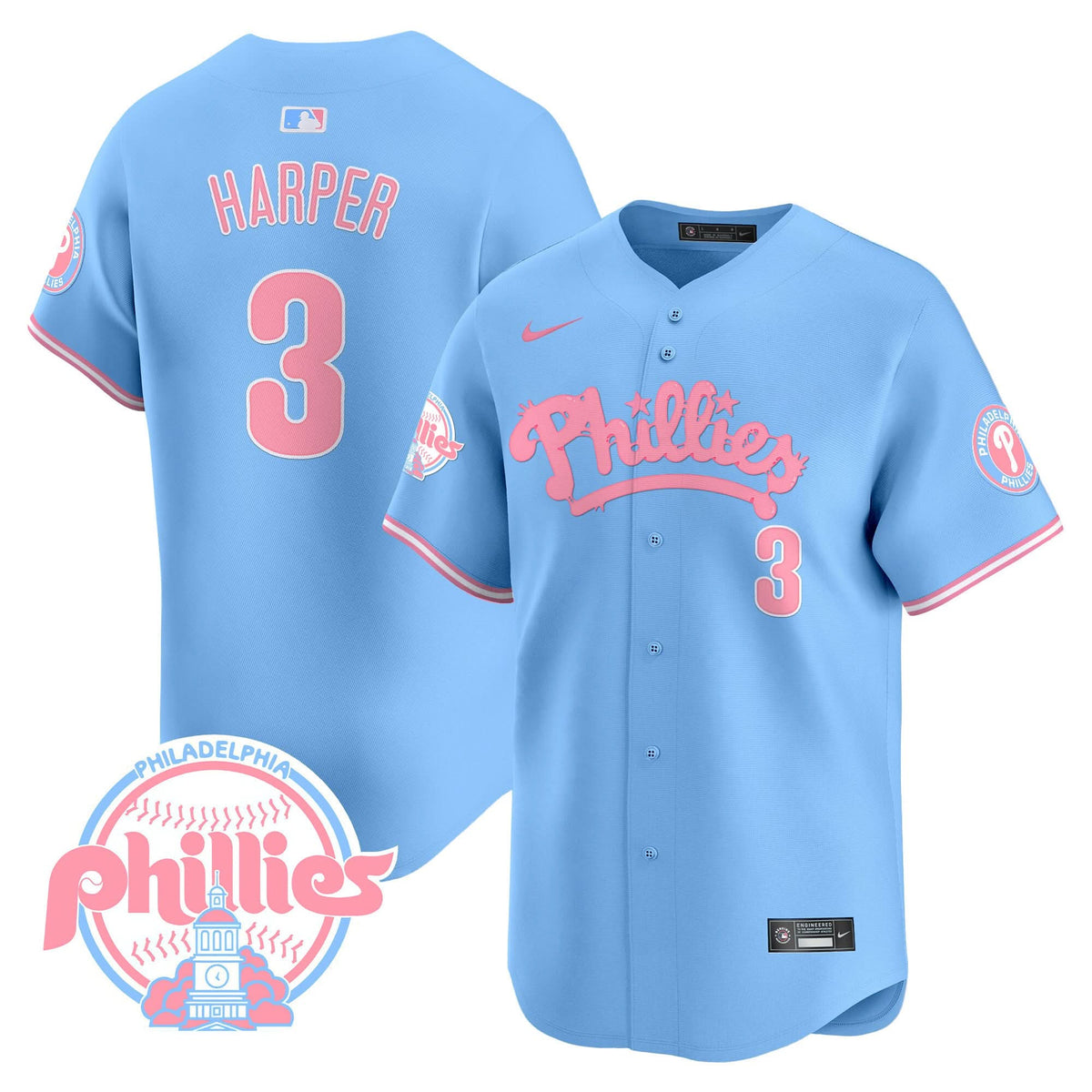 PP Bubblegum Pink Vapor Premier Limited Jersey - Stitched
