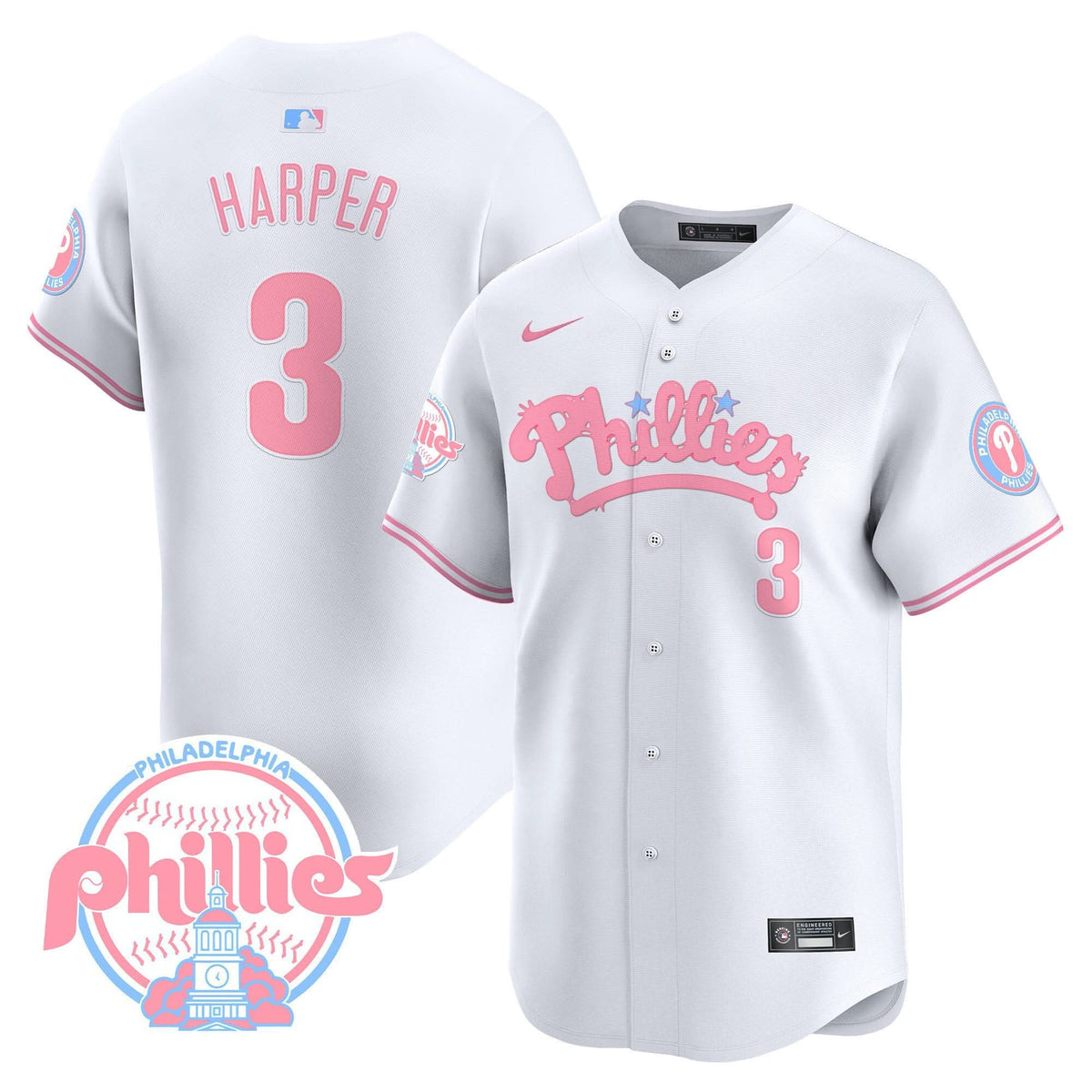 PP Bubblegum Pink Vapor Premier Limited Jersey - Stitched