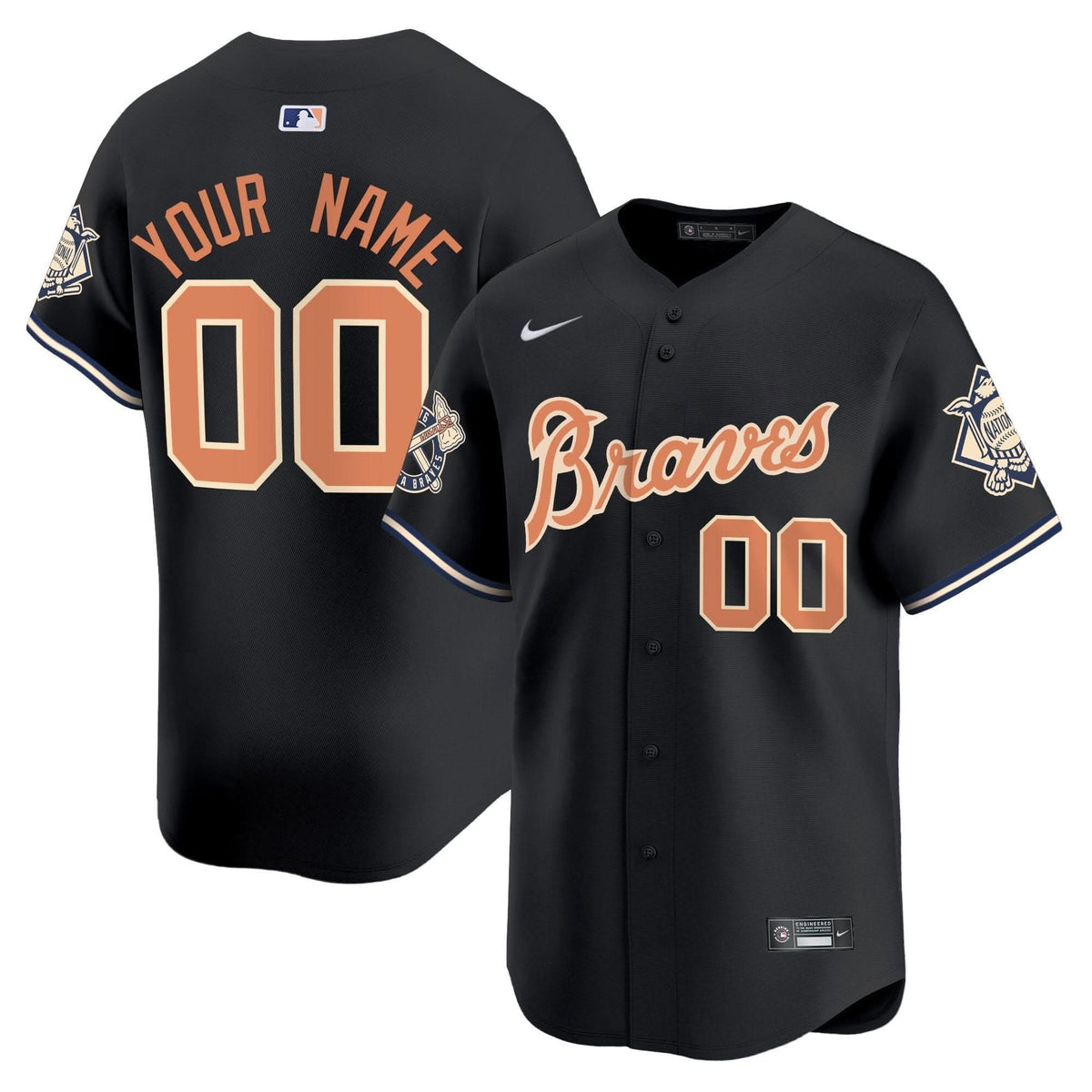 AB Peaches n' Cream Vapor Premier Limited Custom Jersey - Stitched